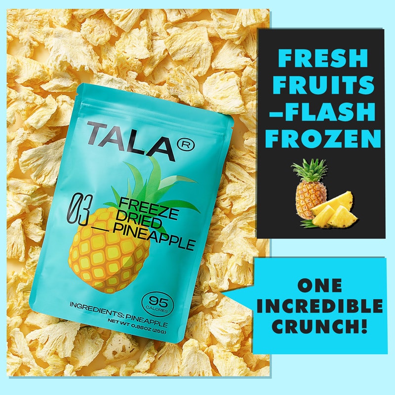 TALA 冻干水果 冻干菠萝片 25g 新鲜水果冻干 低卡健康