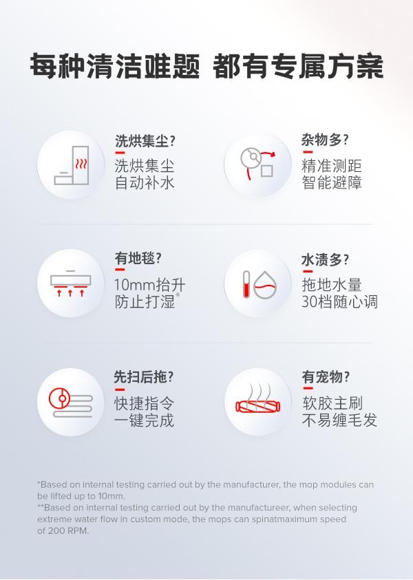 【美国直邮】 石头科技 QV 35S 全能桩智能避障扫拖地机器人 黑色