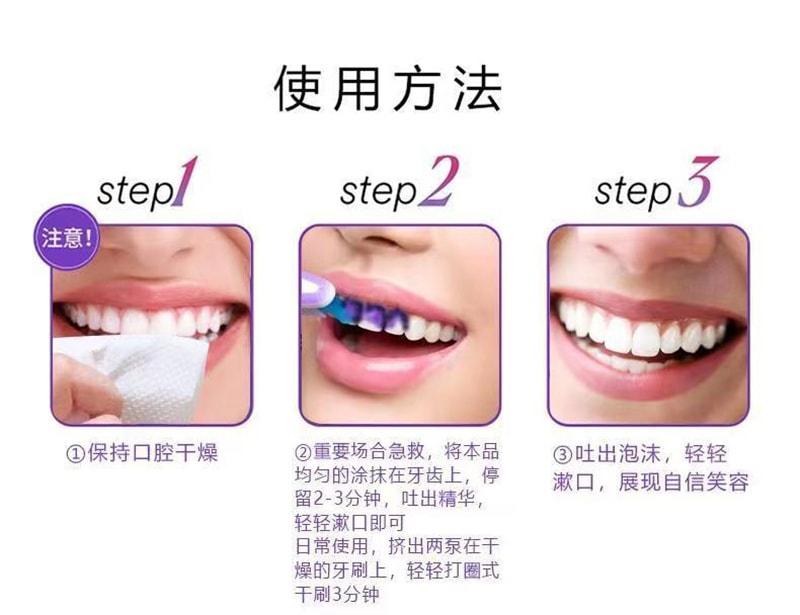 【中国直邮】卢博士Dr.Roelof   光学色修牙齿精华液-小紫瓶 光学焕白 校黄提亮 30ml/瓶(七老板推荐)