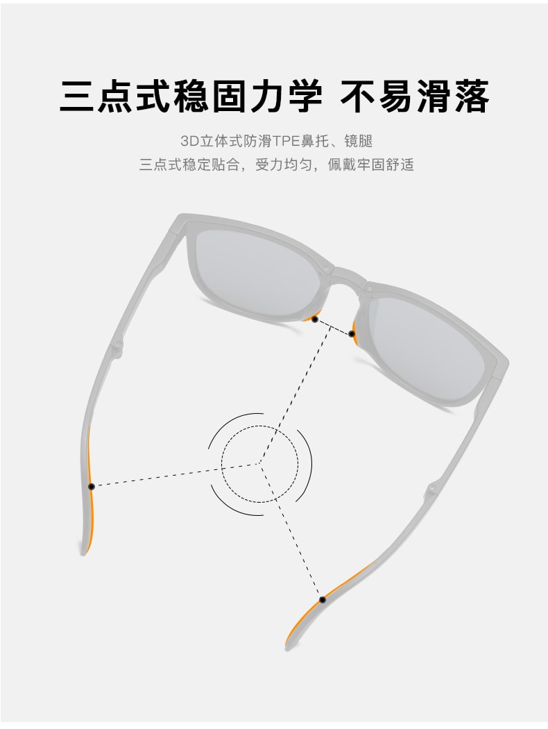 [中國直郵] 2022年新折疊墨鏡女 夏防曬 偏光防紫外線 太陽眼鏡 琥珀色 隨機贈送收納包