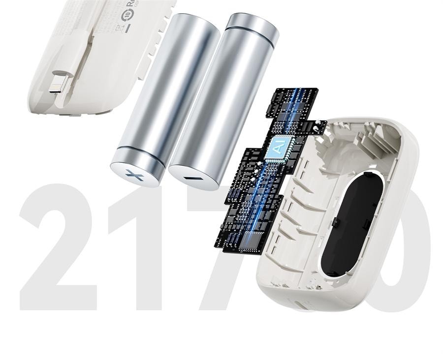 【中國直郵】 沃品 行動電源自帶線大容量快充小巧便攜上飛機適用iPhone16蘋果華為小米專用行動電源小彩蛋 10000mAh 蜜桃粉