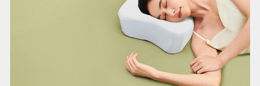 7C七西 蝶枕Air枕头护颈椎助睡眠 送礼推荐 人体工学枕头 樱花粉 600×400×110/90mm