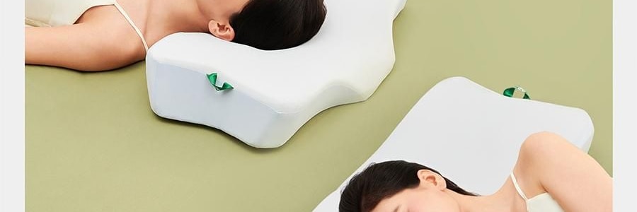 7C七西 蝶枕Air枕头护颈椎助睡眠 送礼推荐 人体工学枕头 樱花粉 600×400×110/90mm