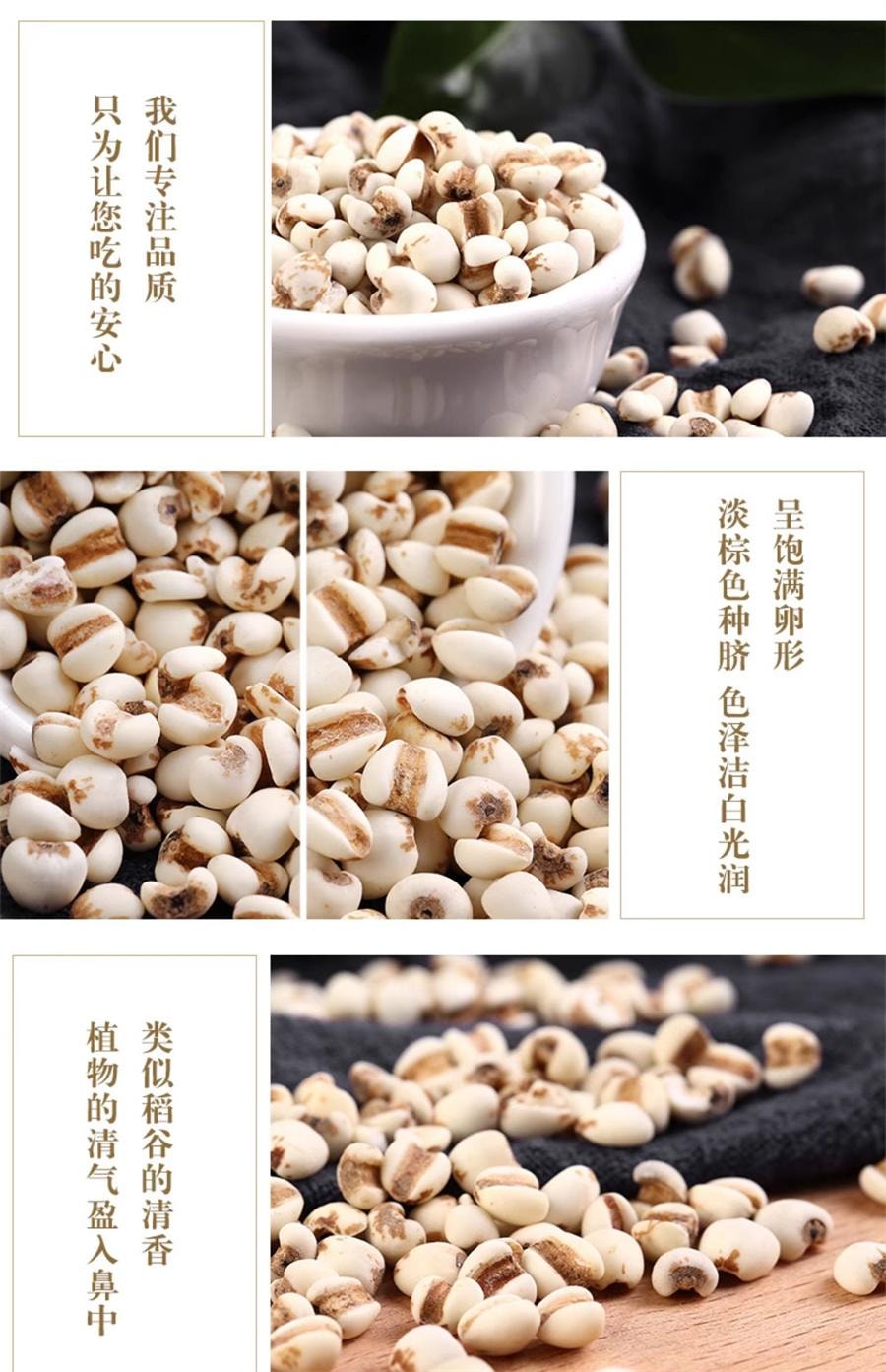【中國直郵】 盛耳 薏米 薏仁米薏苡仁意米意仁米新貨五穀雜糧粗糧粥500g/袋
