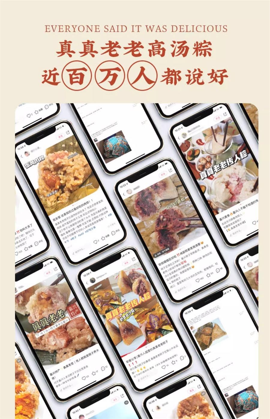 【中國直郵】 真真老老 嘉興粽子 珍香八寶粽200g