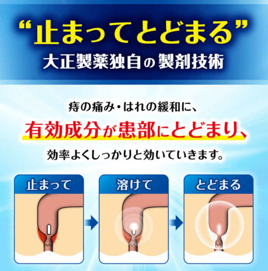 【日本直邮】大正制药痔疮坐剂外痔内痔混合痔治疗栓剂塞入式快速止痛止血30个