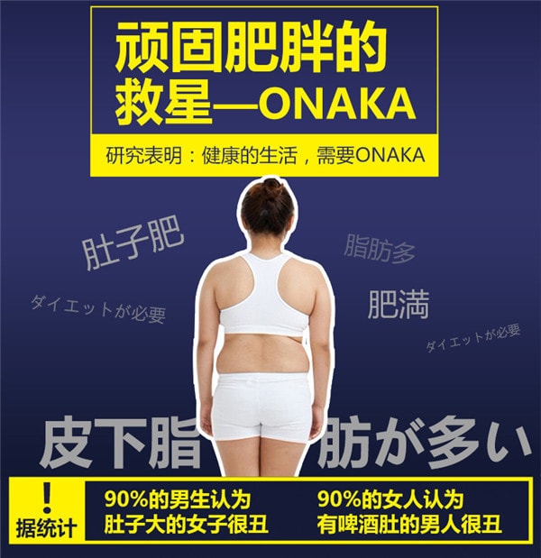 日本 PILLBOX ONAKA 减小腹腰赘肉 内脏凹凹脂肪 膳食营养素 60粒/盒