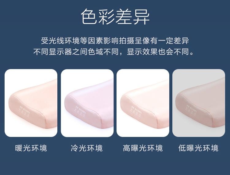 【中国直邮】罗莱家纺 零压深睡枕护颈椎辅助睡眠A类枕芯礼盒装 粉色 枕高可调节9-10cm