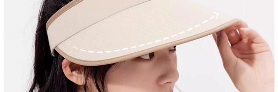 OHSUNNY 暮光系列 女士蛋糕遮陽帽 防曬帽子空頂帽 絲霧咖