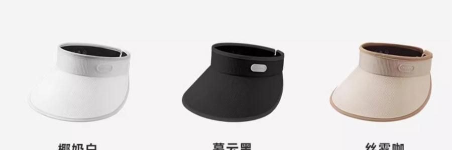 OHSUNNY 暮光系列 女士蛋糕遮陽帽 防曬帽子空頂帽 絲霧咖