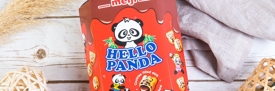 日本MEIJI明治 熊猫夹心饼干 巧克力味 258g