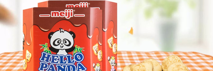 日本MEIJI明治 熊貓夾心餅乾 巧克力口味 258g