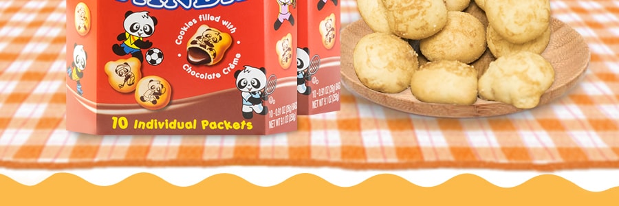 日本MEIJI明治 熊猫夹心饼干 巧克力味 258g