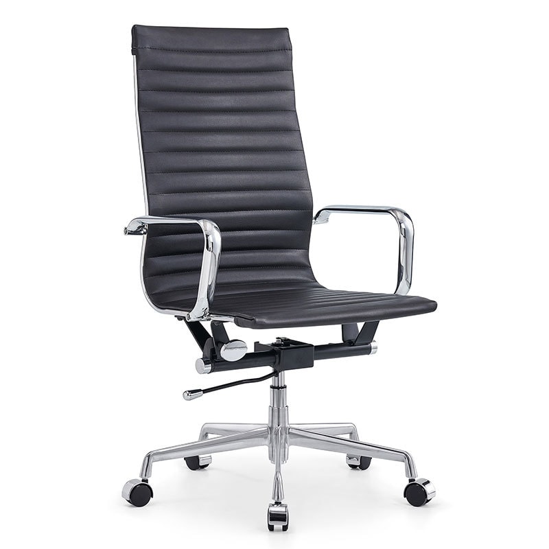【美国现货】LUXMOD 轻奢电脑椅 黑色+银灰色椅身 西皮 单人位