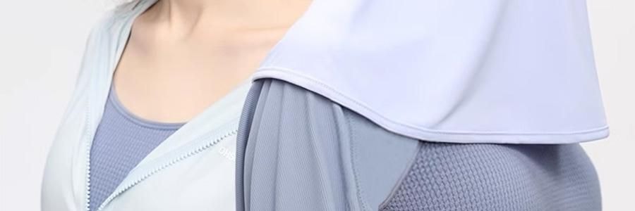 OHSUNNY 带帽檐款防晒面罩口罩 全脸防晒黑 护颈一体 云霜灰