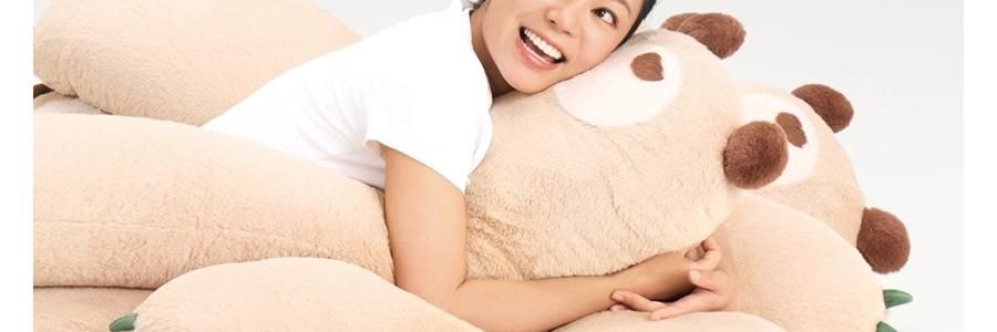 躺岛 熊抱系列 睡姿辅助抱枕熊抱抱枕 靠枕靠垫夹腿睡觉 灰灰棕 115x48cm