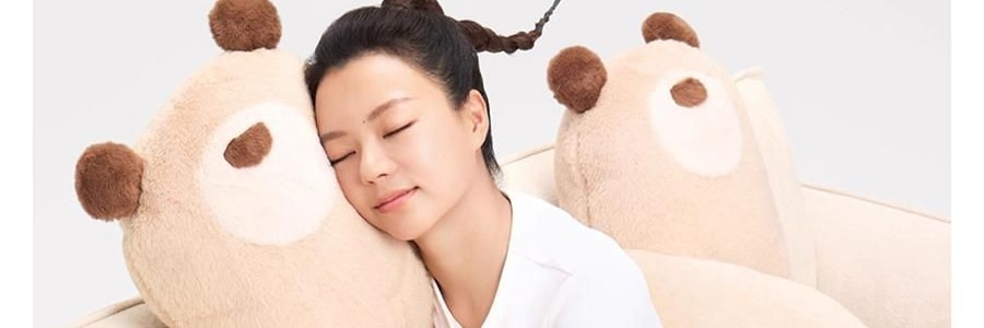 躺岛 熊抱系列 睡姿辅助抱枕熊抱抱枕 靠枕靠垫夹腿睡觉 灰灰棕 115x48cm