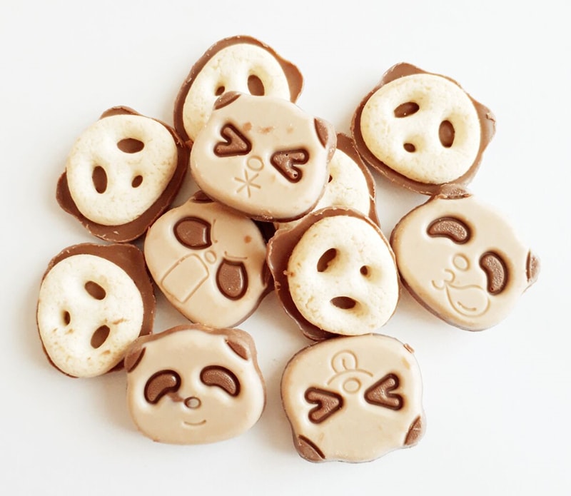 【日本直郵】 日本KABAYA 熊貓形狀巧克力夾心餅乾 萬聖節限定包裝 6袋裝