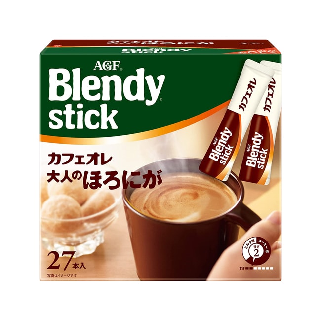 【日本直郵】AGF  blendy stick棒狀深度烘焙牛奶咖啡 27枚