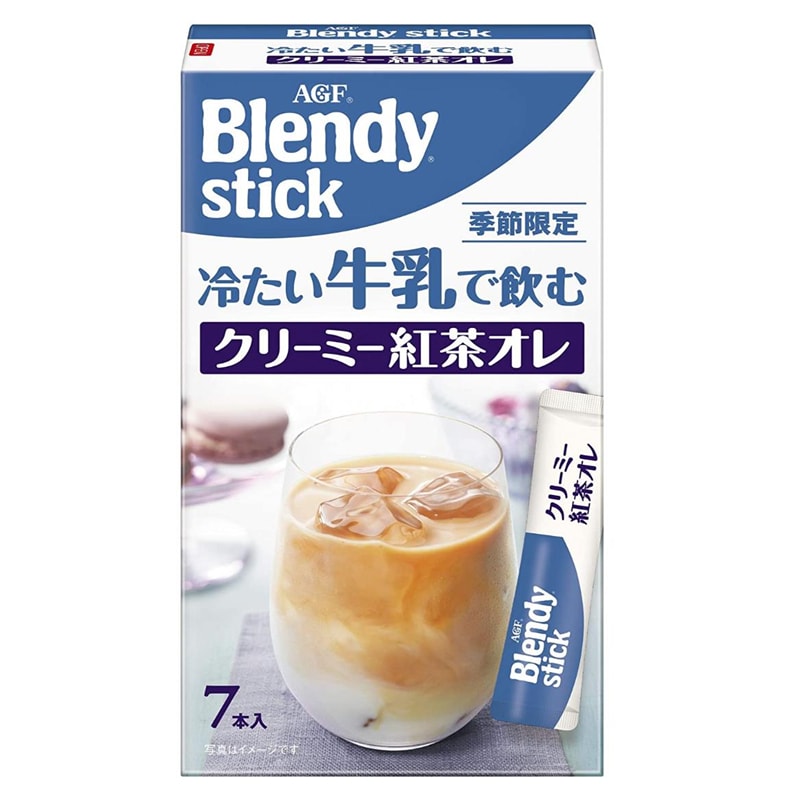 【日本直郵】日本AGF 冷牛奶直沖 清涼一夏 奶茶拿鐵 7袋裝