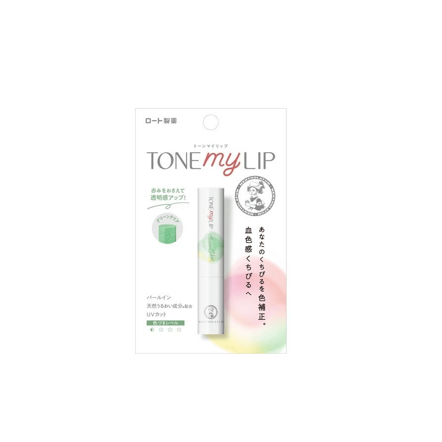 Tone My Lip Tinted Color Lip Balm Unscented - Green Clear 2.4g