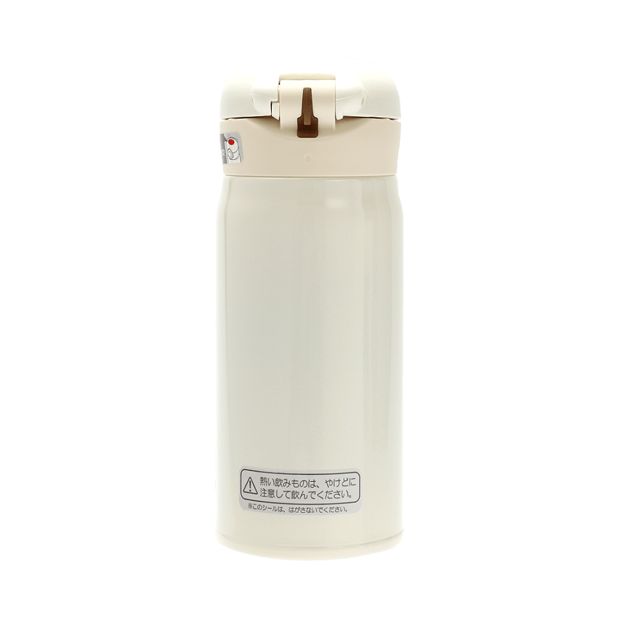 Portable Vacuum Warm Keeping Bottle (One Touch Open) Cream White 0.35L