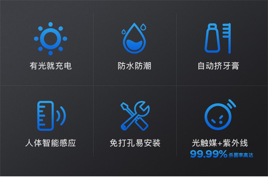 【中国直邮】 Puretta多功能牙刷消菌器 白色款