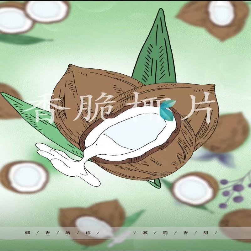 【中國直郵】 新邊界 椰子脆片海南特產原味椰子片即食零食烤椰子肉薄脆椰果乾食品小吃休閒零食200g