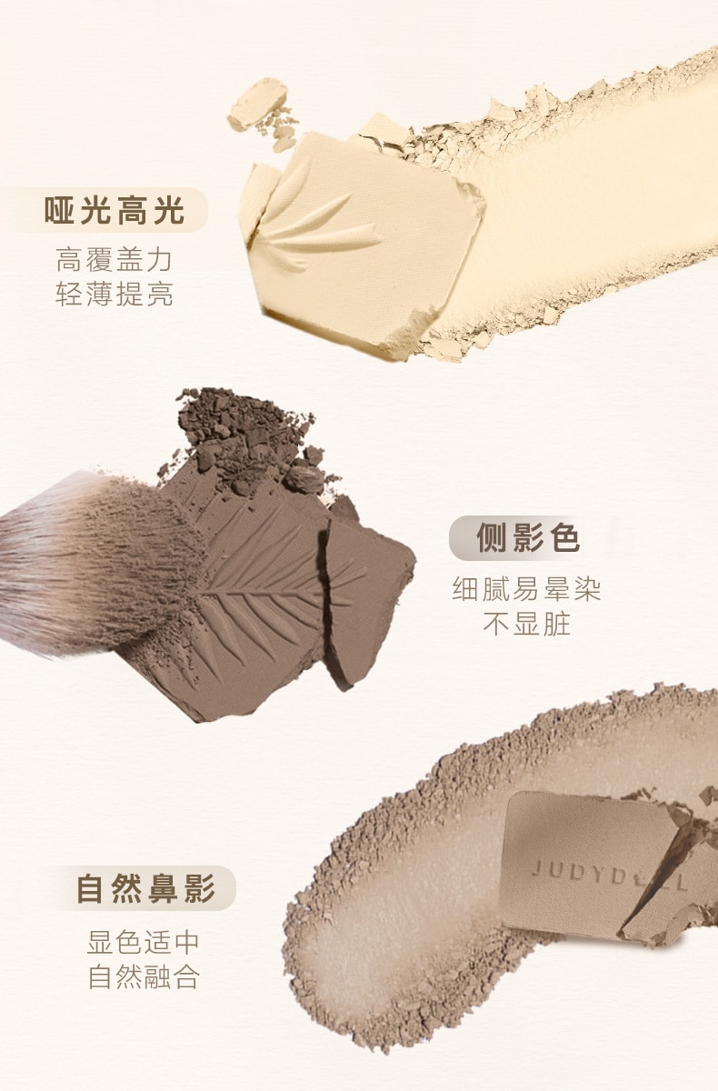 JUDYDOLL橘朵 高光修容盘综合盘 升级款 哑光细闪提亮收缩 #02树影盘 【网红爆款】