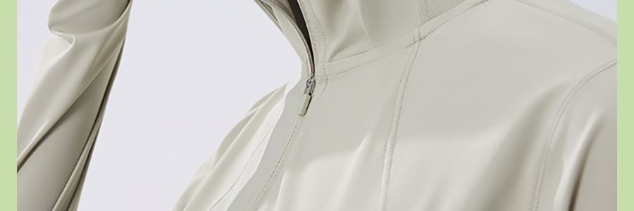 BENEUNDER蕉下 女士凉感防晒衣防晒服 运动上衣 修身款 UPF50+ 霜奶白 165/88A L码 【国内尺寸 码数偏小】【杨幂同款】