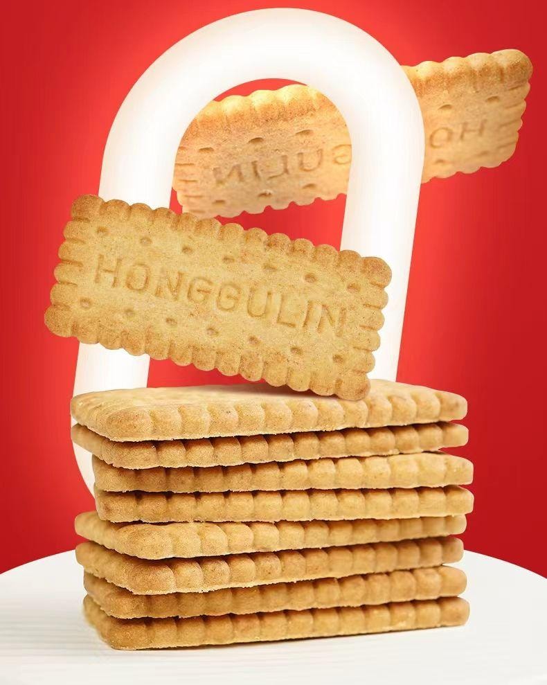 红谷林 无糖山药猴头菇饼干 8.9%山药粉+猴头菇粉 健康食养 0糖0反式脂肪酸 谷物原香 口感丰富 208g