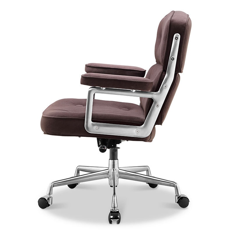 【美国现货】LUXMOD 罗宾椅 棕色绒布+烟灰色椅身 西皮 单人位