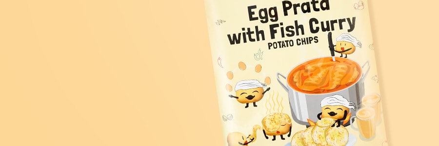 【新加坡网红零食】F.EAST 薯片 咖喱鱼蛋味