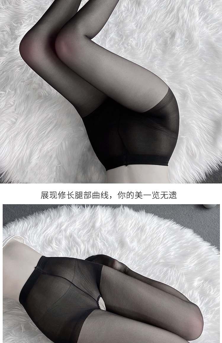 【中國直郵】仙懿 新品 情趣開襠絲襪 性感激情 薄款均碼 黑色款