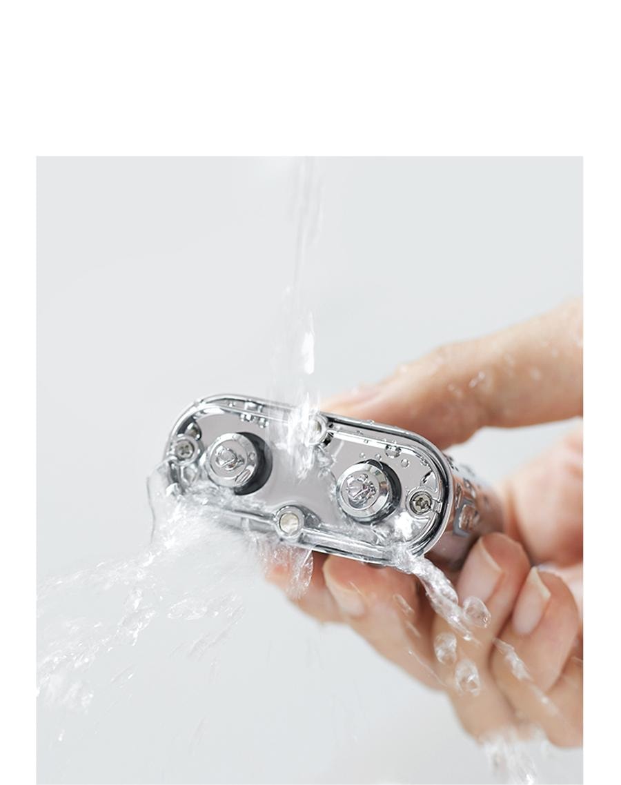 OLAYKS 2025 新款电动剃须刀干湿两用便携迷你刮胡刀双刀头浮动磁吸设计精钢机身快充可水洗智能控压适合旅行送礼男士圣诞节礼物