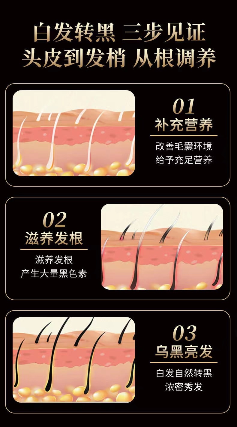 【中國直郵】 南京同仁堂 修護髮質烏黑烏髮液 補充毛髮營養 重現烏黑秀發100ml(護髮神器)