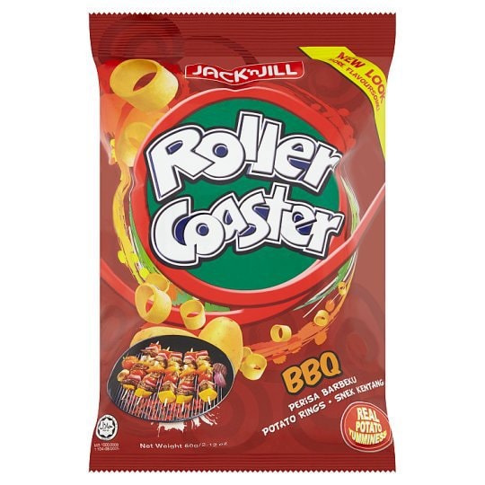 ROLLER COASTER BBQ Flavoured Potato Rings 60g