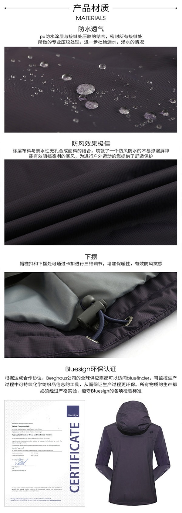 Outdoor Jacket Deep blue(XXL)