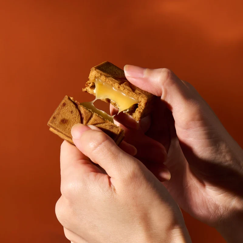 【日本直邮】 日本 press butter sand 期间限定 蜜芋黄油口味奶油夹心 黄油饼干5枚装