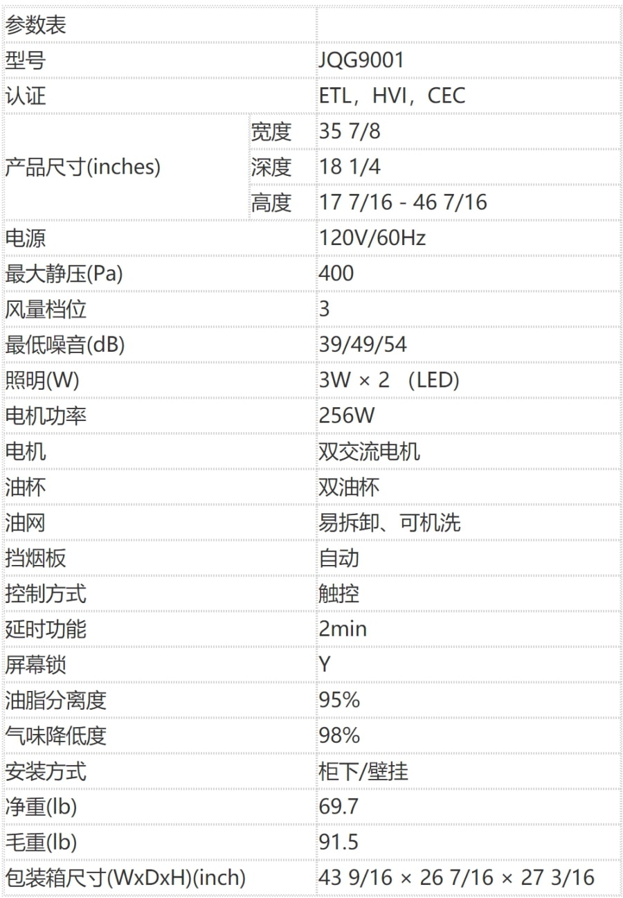 【王牌款】中國 FOTILE 方太 JQG9001 36吋側吸式油煙機 | 850CFM大風量 | 家用抽油煙機 | 觸控式開關 | 全自動隔煙屏 | 瑪瑙黑