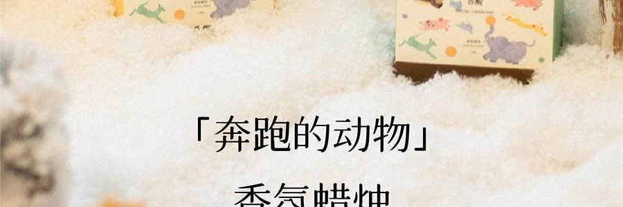 QILI其里 奔跑的动物香氛蜡烛 生日礼物室内持久小众艺术香氛礼品 涩果 160g
