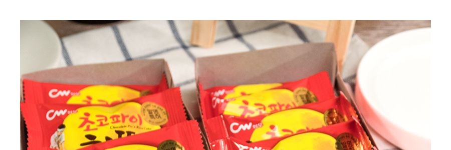 韓國CW 巧克力麻薯夾心蛋糕派 12枚入 258g