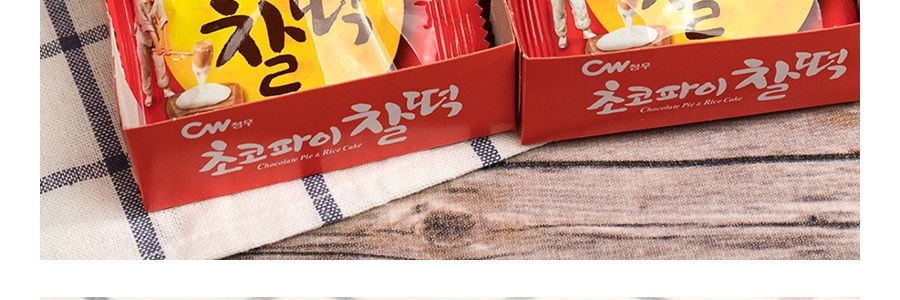 韓國CW 巧克力麻薯夾心蛋糕派 12枚入 258g