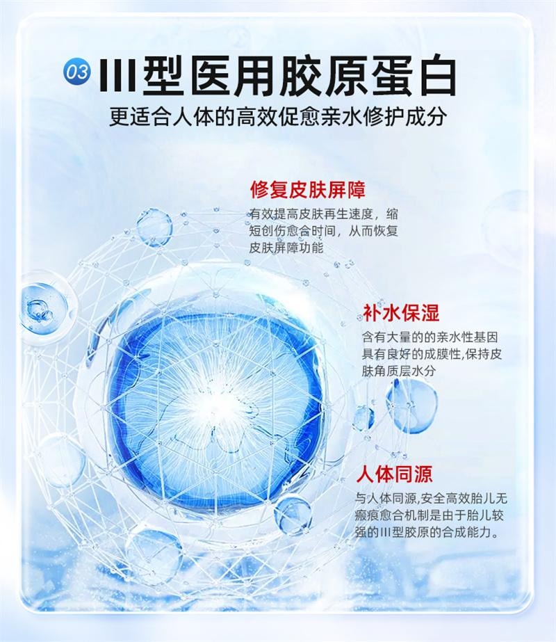 【中國直效郵件】 紐利安 醫用級面膜型膠原蛋白冷敷貼醫美械準字水光針術後修補補水保濕 5片/盒