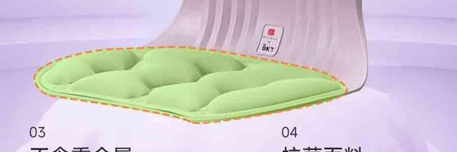 BKT 人體工學護腰坐墊靠背 久坐神器坐姿托 多種椅子適用 363*327*333mm 標準款丁香紫【楊冪同款 故宮聯名】