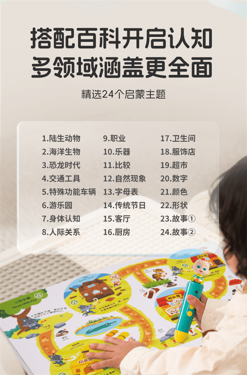 【中国直邮】 宝宝巴士 赳赳JoJo点读笔幼儿儿童早教机玩具 点读笔+启蒙认知大百科套装