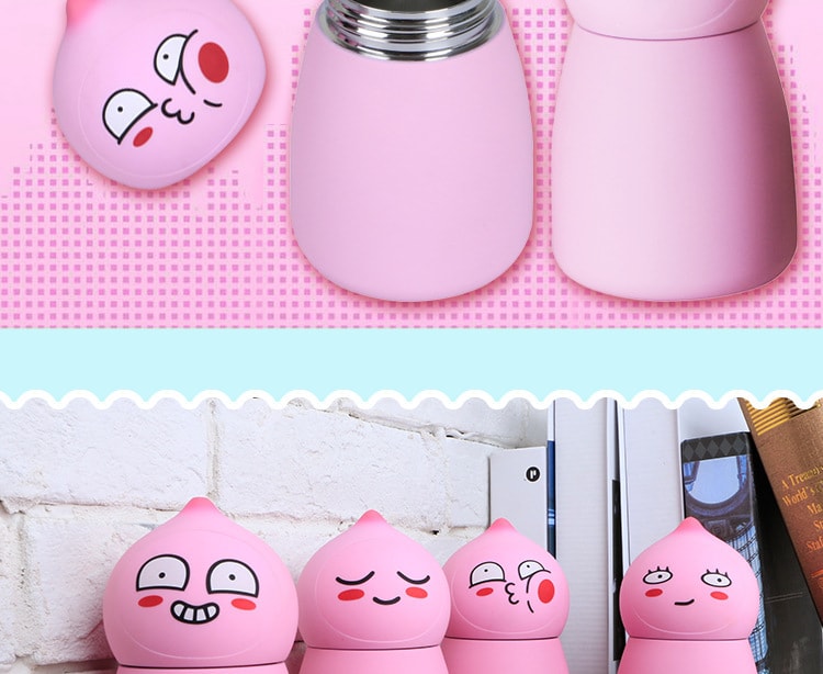 Naughty fart peach jug cute cartoon water cup fresh stainless steel hand cup