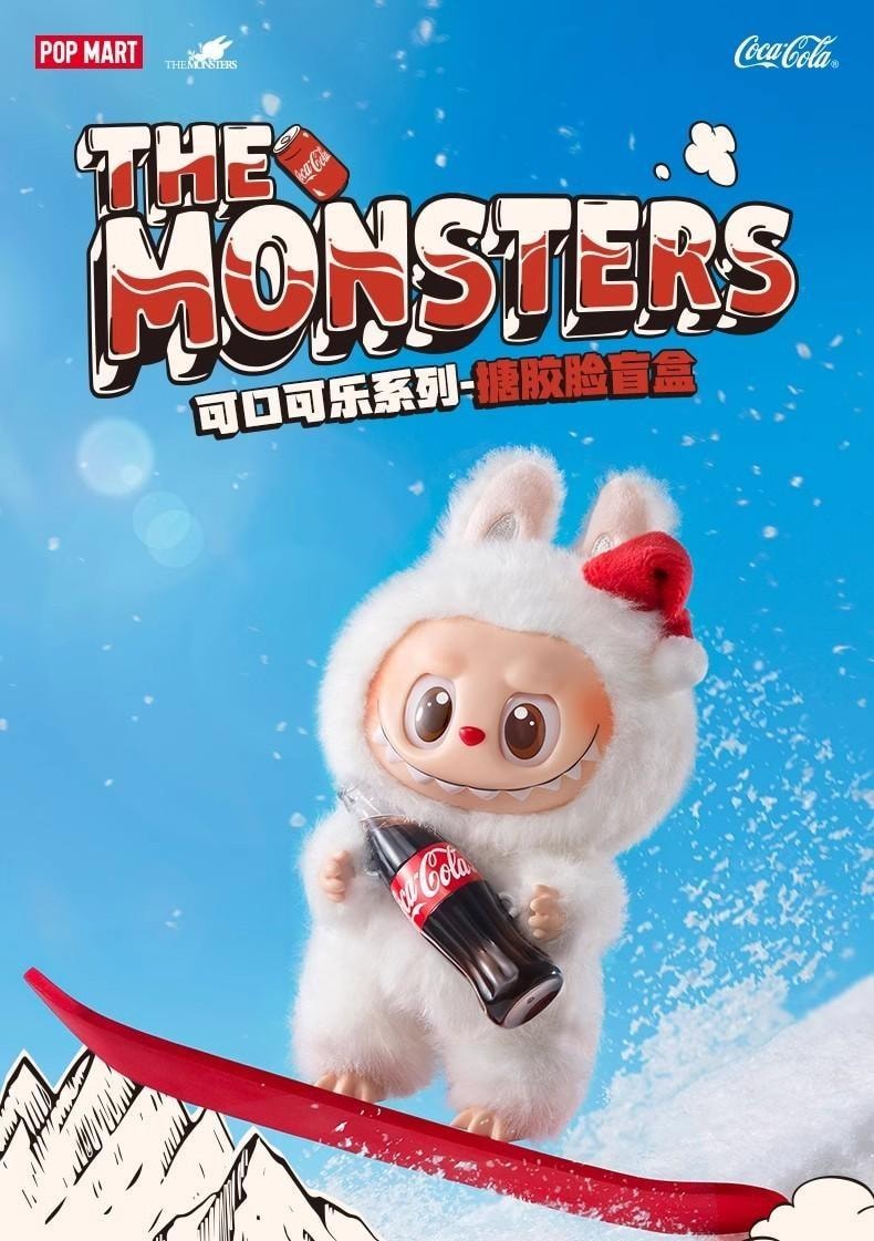 【中国直邮】 POP MART 泡泡玛特 拉布布LABUBU可口可乐系列搪胶脸盲盒 1个【官方正版】