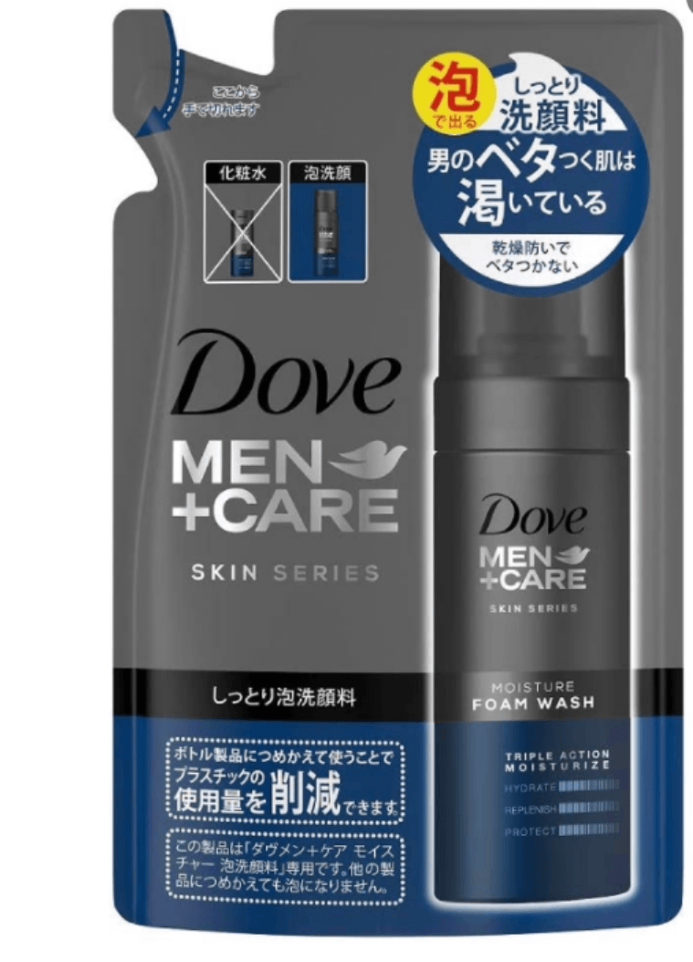 日本 DOVE多芬 多芬男士 +护理保湿泡沫洗面奶 120ml 替换装