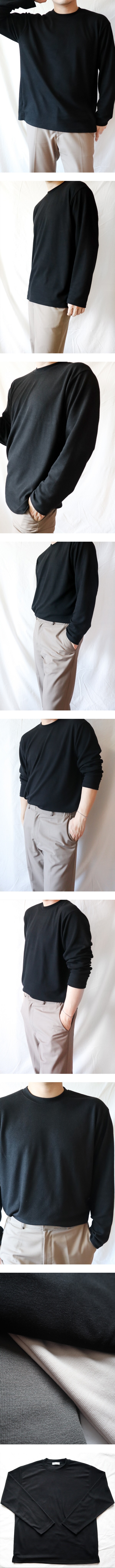 韩国KLEN 舒适 针织 长袖T恤 黑色 Free Size